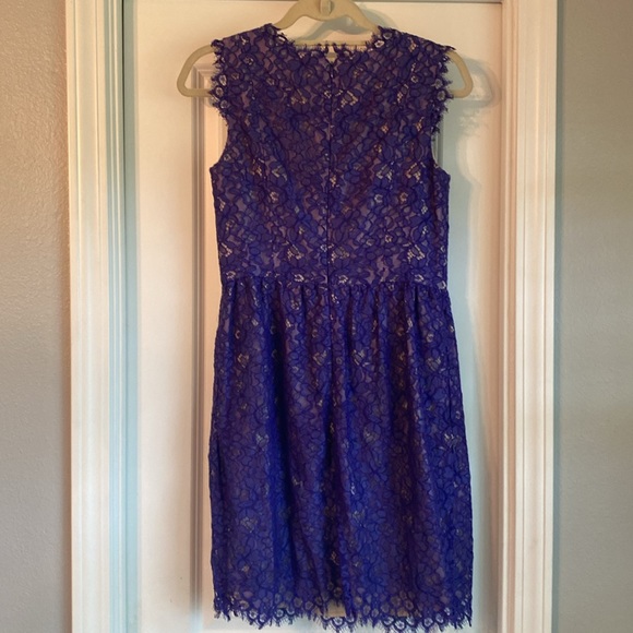 Shoshanna purple lace, sleeveless dress with pockets - Picture 5 of 5